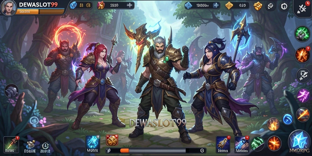 Tampilan gameplay DEWASLOT99 yang menarik dan penuh warna.