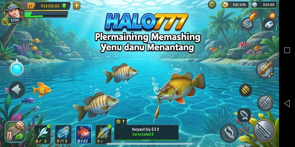 Tampilan gameplay memancing yang seru dan menantang di HALO777.