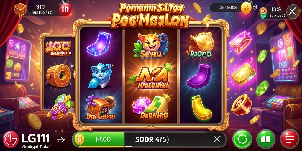 Tangkapan layar utama LG111 menampilkan gameplay slot yang menegangkan.