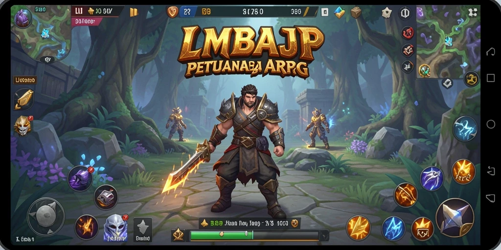 Screenshot gameplay ARPG dari LMBAJP yang menampilkan aksi pertarungan.