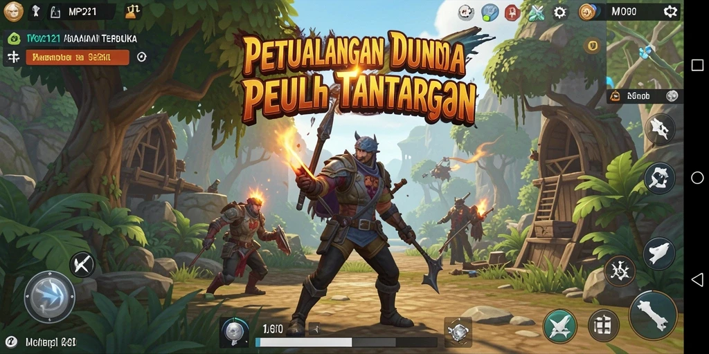 Screenshot utama MPO2121 menampilkan petualangan seru dalam dunia terbuka.