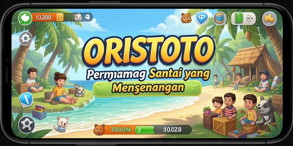 Screenshot ORISTOTO menampilkan gameplay yang ceria dan mengasyikkan.