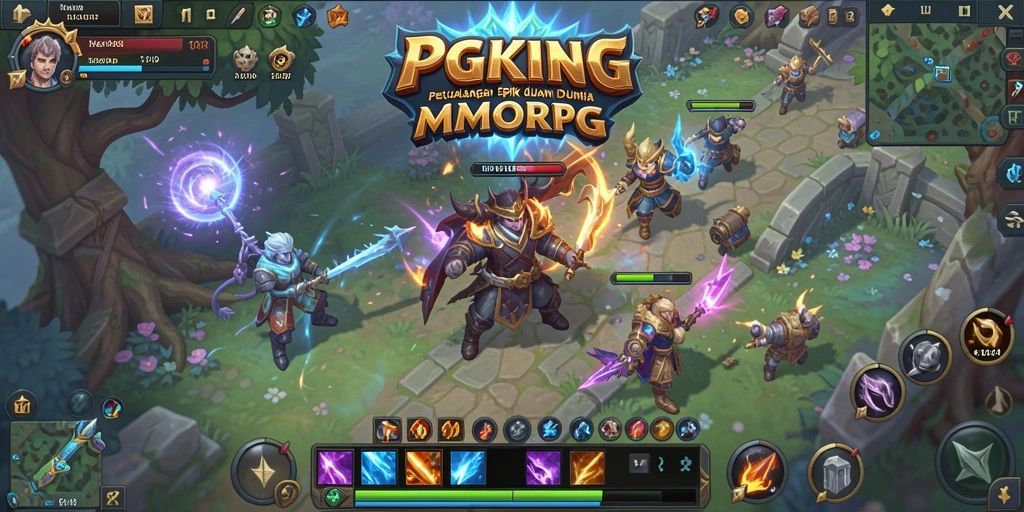 Gameplay PGKING yang menarik dengan petualangan seru di dunia MMORPG.