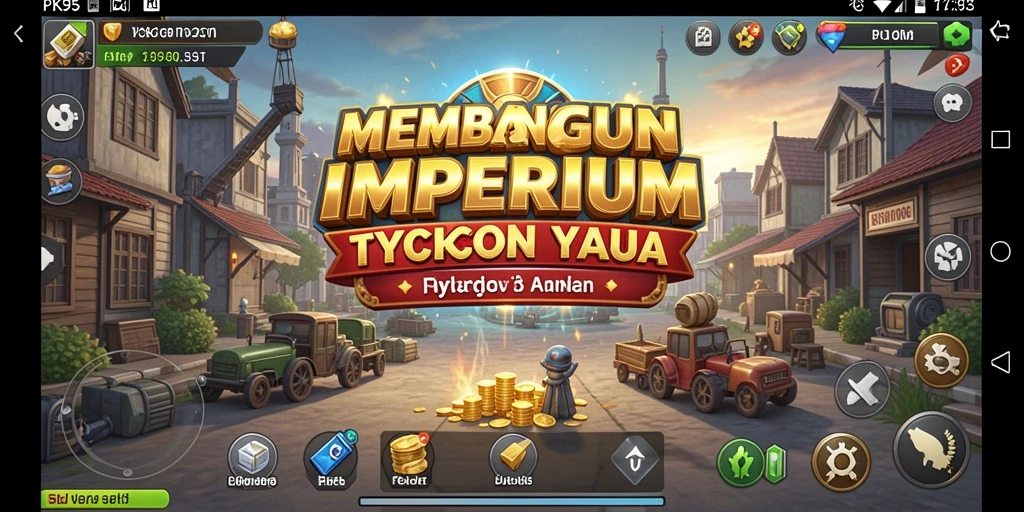 Tampilan gameplay PK95 yang memikat dalam membangun usaha Tycoon.