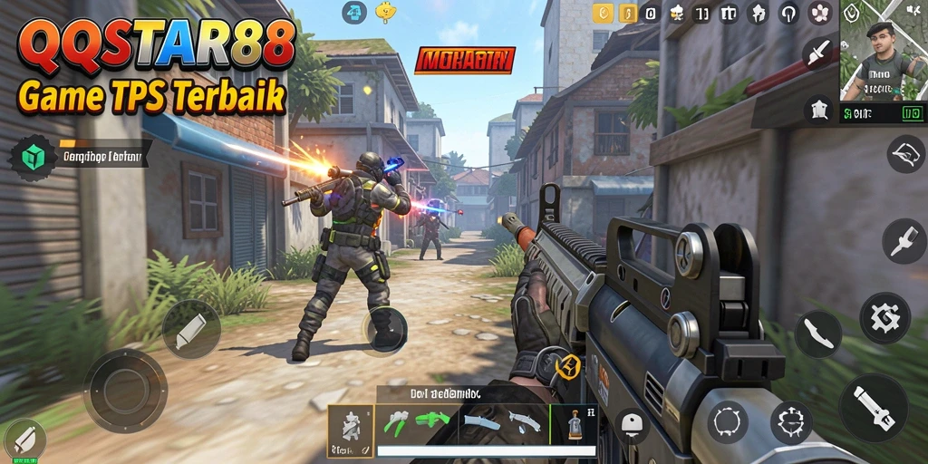 Screenshot QQSTAR88 menampilkan aksi pertempuran yang mendebarkan di dunia TPS.