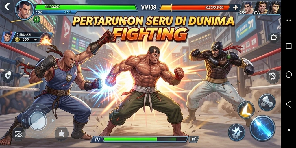 Tampilkan gameplay seru dari VW108 dalam pertarungan Fighting.